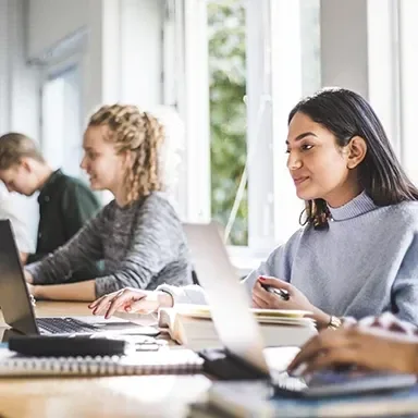 Students on laptops